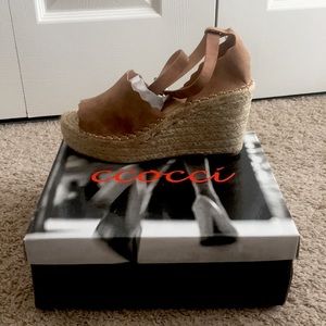 Ccocci nude tan espadrilles - never worn - wedges